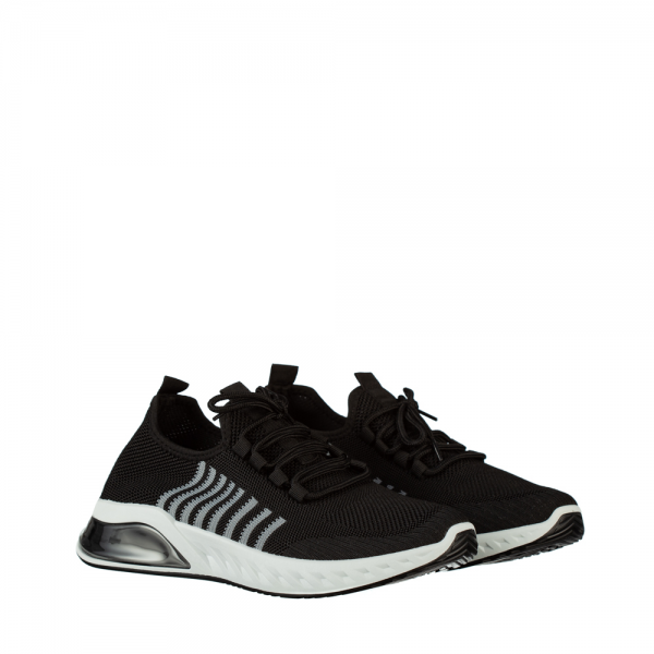 Мъжки спортни обувки черни от текстилен материал  Dulis, 2 - Kalapod.bg